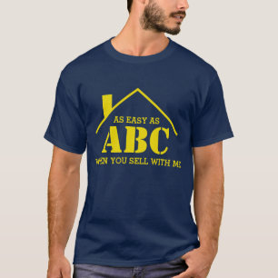 簡単としてABCとして私と一緒に販売する不動産仲介業者 Tシャツ