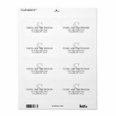 簡単とモノグラ読ム差出人住所ラベル ラベル (フルシート)