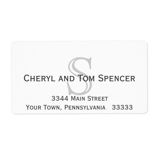 簡単とモノグラ読ム差出人住所ラベル ラベル (正面)