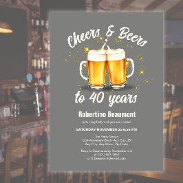 簡単なお付き合い 乾杯　４０年目のビール 招待状