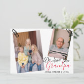 簡単なお父さんの日おめでとう、祖父の2枚の写真 シーズンカード (スタンド正面)