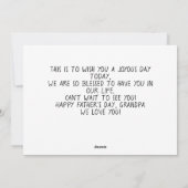 簡単なお父さんの日おめでとう、祖父の2枚の写真 シーズンカード (裏面)