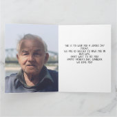 簡単なお父さんの日、じいちゃん2枚の写真 カード (内部)