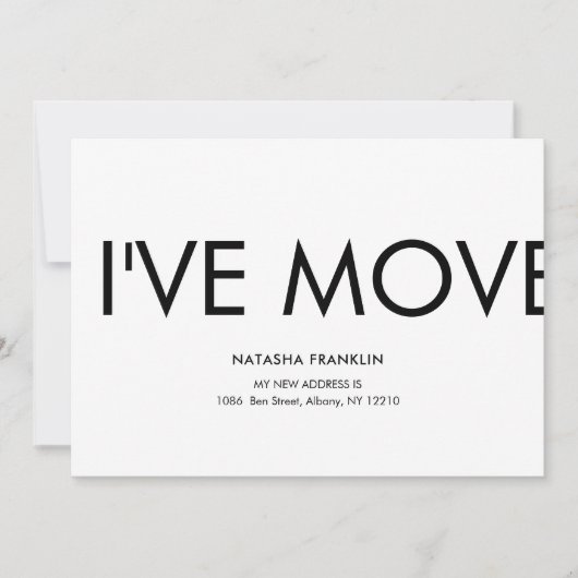 簡単なお知らせ 引っ越しました 新住所のお知らせ (正面)