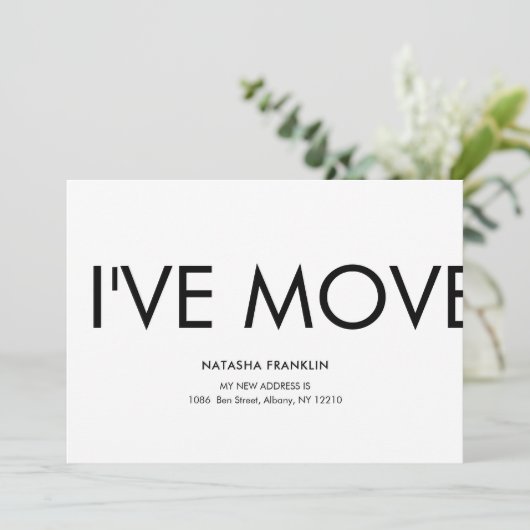 簡単なお知らせ 引っ越しました 新住所のお知らせ (スタンド正面)