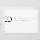 簡単なお知らせ 引っ越しました 新住所のお知らせ (裏面)