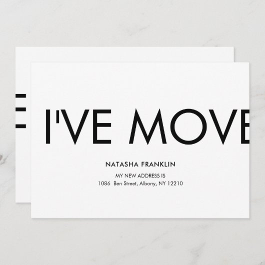 簡単なお知らせ 引っ越しました 新住所のお知らせ (正面/裏面)