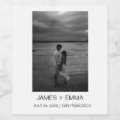 簡単なテキストと写真の整理 ワインラベル (シングルラベル)