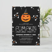 簡単なハロウィンのカボチャ彫りパーティー　 spooky 招待状 (スタンド正面)