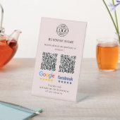 簡単なビジネスレビュー GoogleとFacebookのQRコード 台座サイン (インサイチュ)
