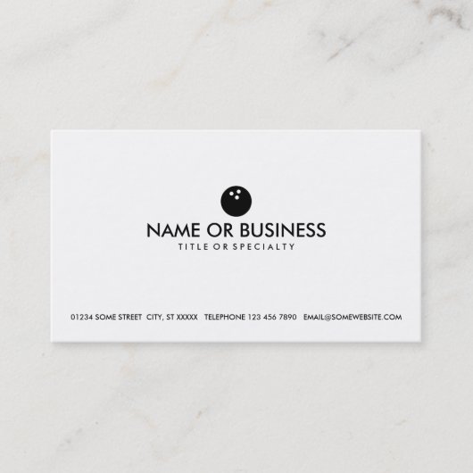 簡単なボウリング 名刺 (正面)