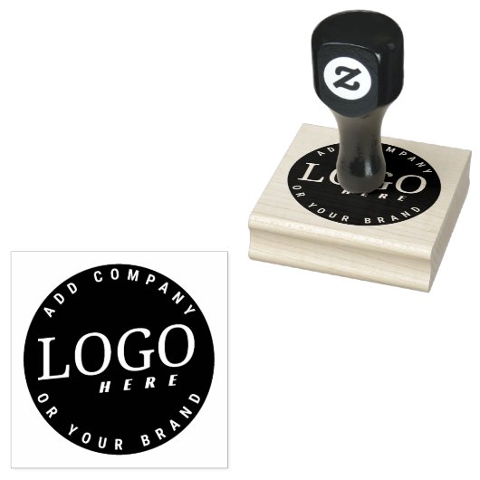 簡単なモダンオフィスの受付にビジネスロゴを追加 ラバースタンプ (押印)