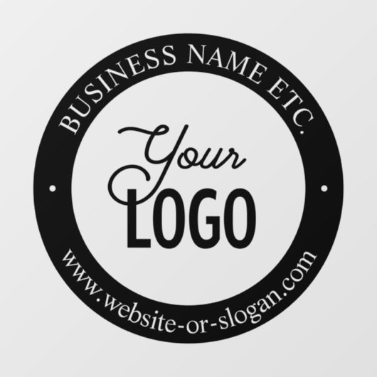 簡単なロゴの差し替えとテキストのカスタマイズ | ブラック ウィンドウサイン (シート)