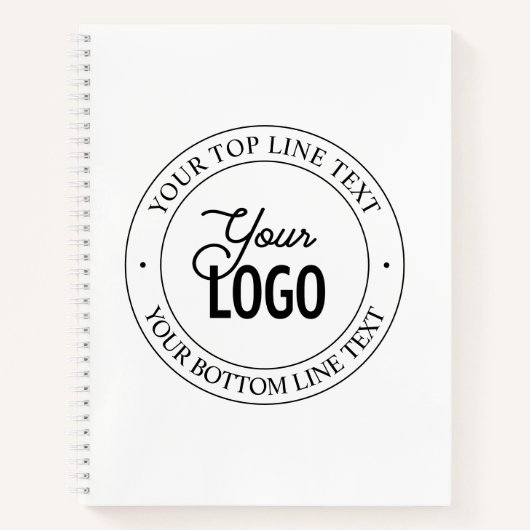 簡単なロゴの差し替えとテキストのカスタマイズ | 白 ノートブック (正面)