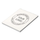 簡単なロゴの差し替えとテキストの編集 | オフホワイト ノートパッド (回転)