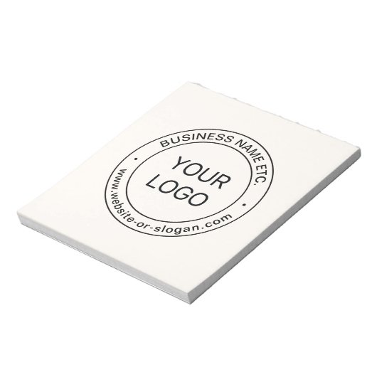 簡単なロゴの差し替えとテキストの編集 | オフホワイト ノートパッド (回転)