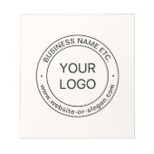 簡単なロゴの差し替えとテキストの編集 | オフホワイト ノートパッド (正面)