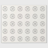 簡単なロゴの差し替えとテキストの編集 | オフホワイト ラッピングペーパー (フラット)