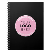 簡単なロゴの差し替え＆テキスト編集可能 | ピンク/DIY ノートブック (正面)