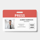 簡単な写真付き身分証明書を提示してください バッジ (正面)