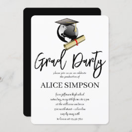 簡単な卒業パーティー招待状 招待状