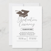 簡単な卒業式のお知らせ 招待状 (正面)