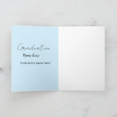 簡単な卒業証書に学校名を追加 おめでとう カード (内部)