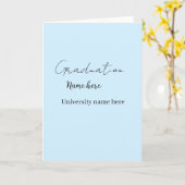 簡単な卒業証書に学校名を追加 おめでとう カード (黄色い花)