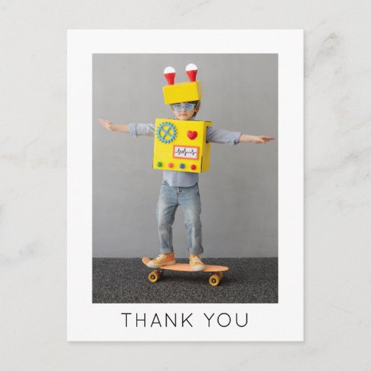 簡単な子供の誕生日お礼ポストカード インビテーションポストカード (正面)