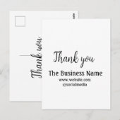 簡単な感謝の言葉と企業名の詳細テキストを追加 ポストカード (正面/裏面)