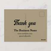 簡単な感謝の言葉に企業名の詳細テキストを追加 ポストカード (裏面)