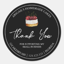 簡単な手作りデザートケーキ感謝ラベル