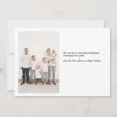 簡単な手書きのホリデーカード 招待状 (裏面)