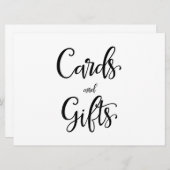 簡単な書道 | 「カードとギフト」サイン 招待状 (正面/裏面)