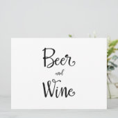 簡単な書道|ビールとワインの受付案内板 招待状 (スタンド正面)