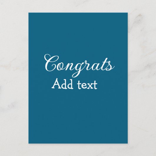 簡単な最低限の卒業おめでとうメッセージを追加 ポストカード (正面)