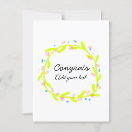 簡単な最低限の卒業おめでとうメッセージを追加 ポストカード