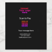 簡単な最小限のスキャンで支払う QRロゴウェブサイトを追加 ワインラベル (シングルラベル)