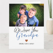 簡単な父の日のおめでとう、祖父２人の写真 カード (正面)