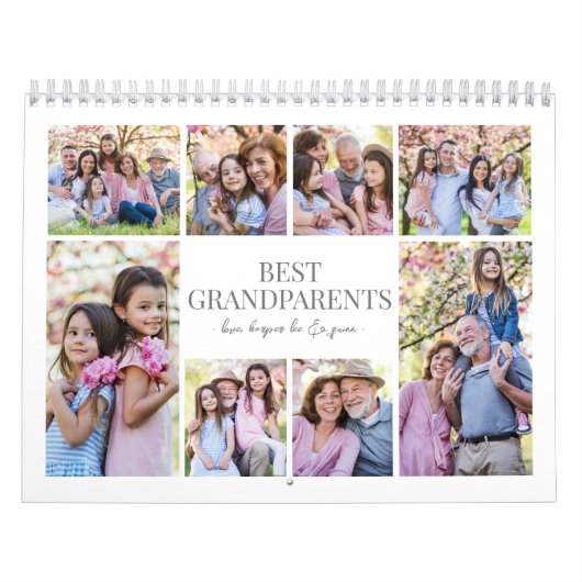 簡単な祖父母の写真コラージュ カレンダー (カバー)
