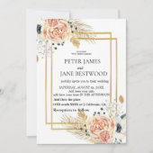 簡単な結婚式テンプレート 招待状 (正面)