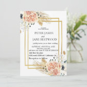 簡単な結婚式テンプレート 招待状 (スタンド正面)