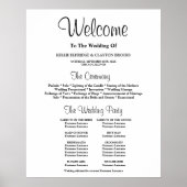 簡単な結婚式プログラムサイン ポスター (正面)