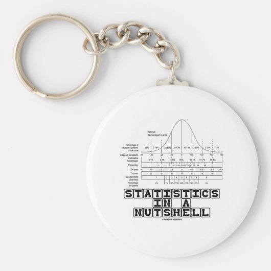 簡単な統計（統計表チートシート） キーホルダー (正面)