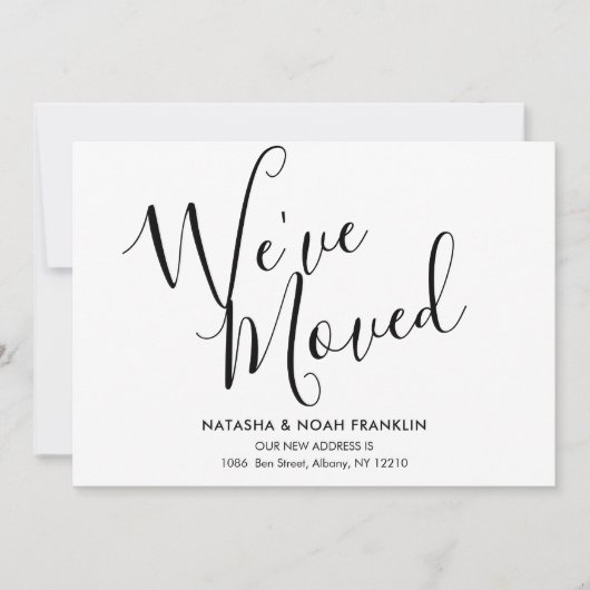 簡単な脚本 移動しました 新しい住所のお知らせ (正面)