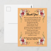 簡単な葬儀のお礼メッセージ（哀悼の意） ポストカード (正面/裏面)