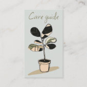 簡単な観葉植物の手引き ショップオーダー分 エンクロージャーカード (正面)