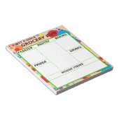 簡単な食料品のメモ走帳 ノートパッド (アングル)