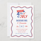 簡単な7月4日BBQ&花火パーティー 招待状 (正面)