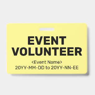 簡単な「イベントボランティア」バッジ バッジ